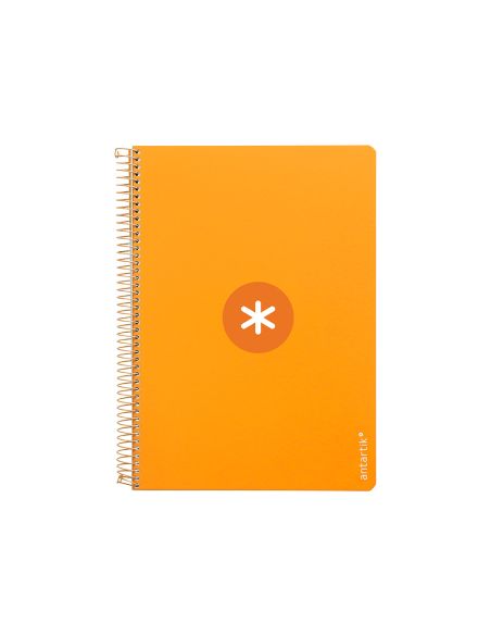 Cuaderno Espiral Antartik A4 Micro Tapa Dura 80H 100Gr Cuadro 5Mm Sin Banda4 Taladros Color Mostaza