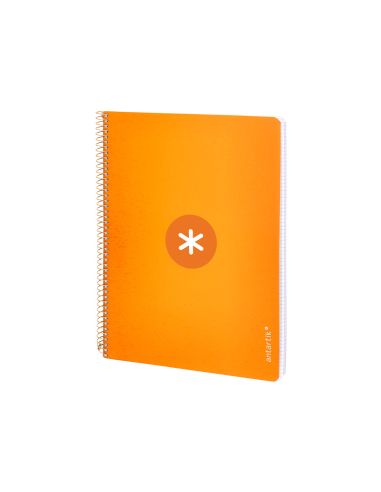 Cuaderno Espiral Antartik A4 Micro Tapa Dura 80H 100Gr Cuadro 5Mm Sin Banda4 Taladros Color Mostaza