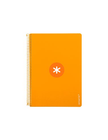 Cuaderno Espiral A4 Antartik Tapa Dura 80H 90Gr Cuadro 4Mm Con Margen Color Mostaza