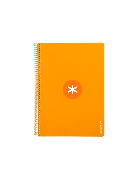 Cuaderno Espiral A4 Antartik Tapa Dura 80H 90Gr Cuadro 4Mm Con Margen Color Mostaza
