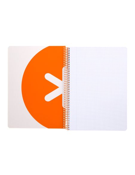 Cuaderno Espiral A4 Antartik Tapa Dura 80H 90Gr Cuadro 4Mm Con Margen Color Mostaza