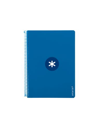 Cuaderno Espiral A4 Antartik Tapa Dura 80H 90Gr Cuadro 4Mm Con Margen Color Azul Oscuro