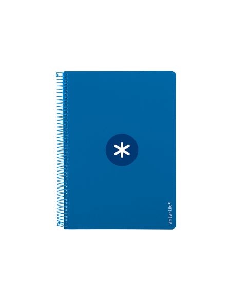 Cuaderno Espiral A4 Antartik Tapa Dura 80H 90Gr Cuadro 4Mm Con Margen Color Azul Oscuro