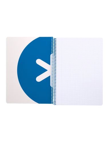 Cuaderno Espiral A4 Antartik Tapa Dura 80H 90Gr Cuadro 4Mm Con Margen Color Azul Oscuro