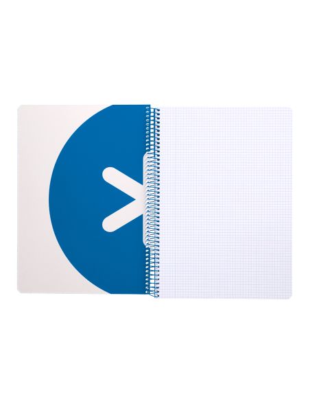 Cuaderno Espiral A4 Antartik Tapa Dura 80H 90Gr Cuadro 4Mm Con Margen Color Azul Oscuro