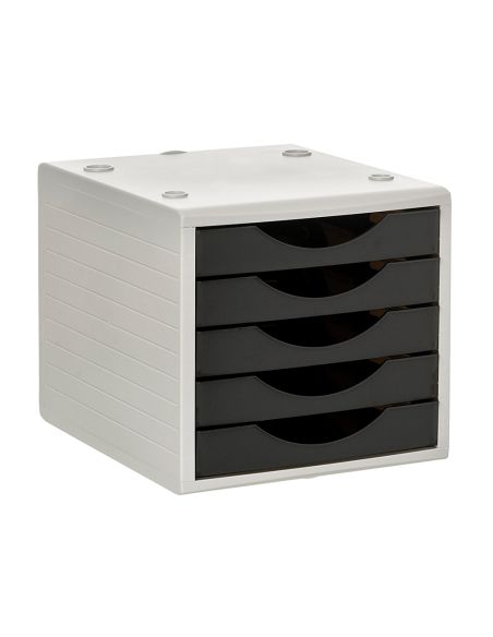 Fichero Cajones De Sobremesa Archivo 2000 5 Cajones Color Negro Opaco 270X340X260 Mm