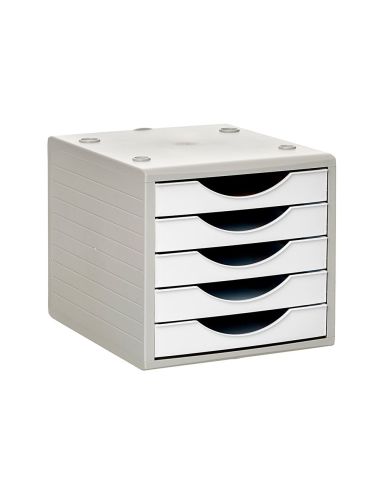 Fichero Cajones De Sobremesa Archivo 2000 5 Cajones Color Blanco Opaco 270X340X260 Mm|Libreriasalesiana