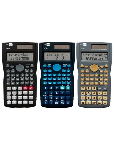 Calculadora Liderpapel Cientif Ica Xf35 240 Funciones Con Tapa Solar Y Pilas Expositor De 10 Unidades Colores Surtidos