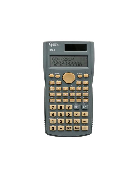 Calculadora Liderpapel Cientifica Xf34 12 Digitos 240 Funciones Con Tapa Solar Y Pilas Color Gris 156X85X20
