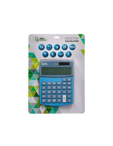 Calculadora Liderpapel Sobreme Sa Xf28 12 Digitos Dos Lineas Coste Venta Margen Y Tasas Solar Y Pilas Azul 155X115X25 Mm|Libreriasalesiana