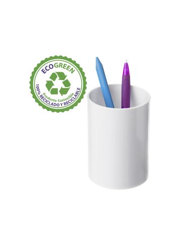 Cubilete Portalapices Archivo 2000 Blanco Pastel Opaco Plastico 100% Reciclado Diametro 75 Mm Alto 105 Mm