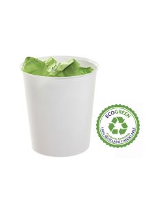 Papelera Plastico Archivo 2000 Ecogreen 100% Reciclada 18 Litros Color Blanco Pastel 290X310 Mm 2