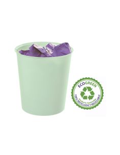 Papelera Plastico Archivo 2000 Ecogreen 100% Reciclada 18 Litros Color Verde Pastel 290X310 Mm 2