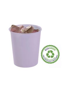 Papelera Plastico Archivo 2000 Ecogreen 100% Reciclada 18 Litros Color Malva Pastel 290X310 Mm 2