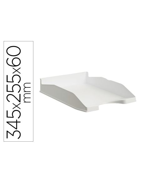 Bandeja Sobremesa Archivo 2000 Antimicrobiana Plastico Apilable 3 Posiciones Din A4 Y Folio Blanco 345X255X60 Mm