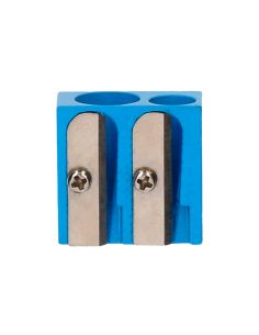 Sacapuntas Liderpapel Metalico Cuña 2 Usos Color Azul