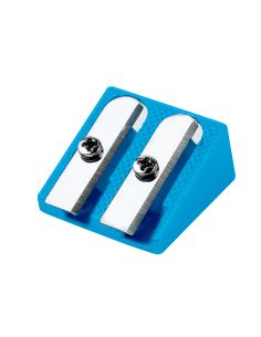 Sacapuntas Liderpapel Metalico Cuña 2 Usos Color Azul 2