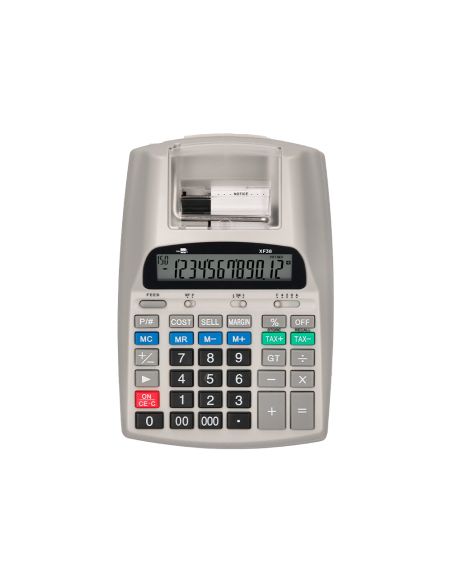 Calculadora Liderpapel Impresora Pantalla Papel 57 Mm 12 Digitos Impresion Bicolor Blanca 225X158X56 Mm