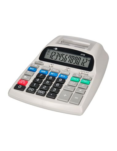 Calculadora Liderpapel Impresora Pantalla Papel 57 Mm 12 Digitos Impresion Bicolor Blanca 225X158X56 Mm