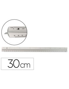 Escala Liderpapel Aluminio Forma Triangular Con Funda Protectora Longitud 30 Cm 1:20 1:25/1:50/1:75/1:100/1:150