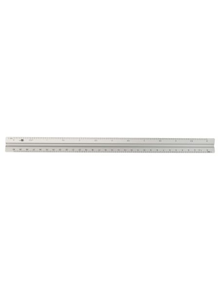 Escala Liderpapel Aluminio Forma Triangular Con Funda Protectora Longitud 30 Cm 1:20 1:25/1:50/1:75/1:100/1:150