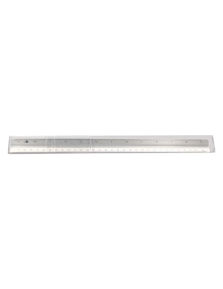 Escala Liderpapel Aluminio Forma Triangular Con Funda Protectora Longitud 30 Cm 1:20 1:25/1:50/1:75/1:100/1:150