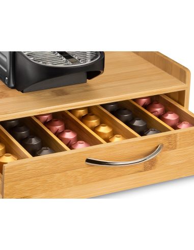 Soporte Para Capsulas De Cafe Cep Silva Bambu 1 Cajon 305X326X98 Mm