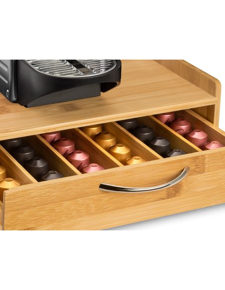 Soporte Para Capsulas De Cafe Cep Silva Bambu 1 Cajon 305X326X98 Mm