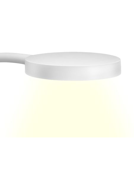Lampara De Escritorio Cep Led 5,46W 300Lm Brillo Regulable Cabeza Orientable Blanco Y Madera