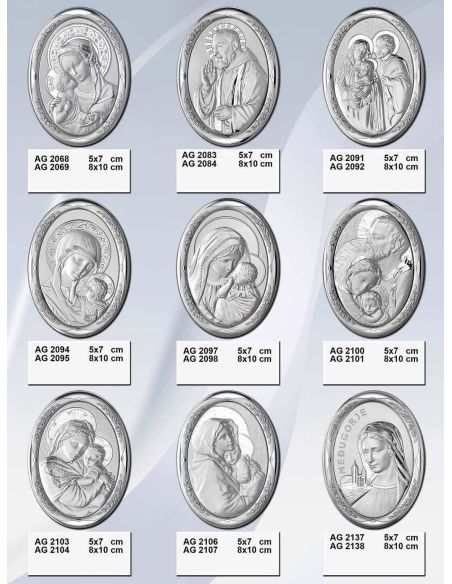 Medalla Cuna Plata Oval  Azul 8X11Cm Maternidad 2068