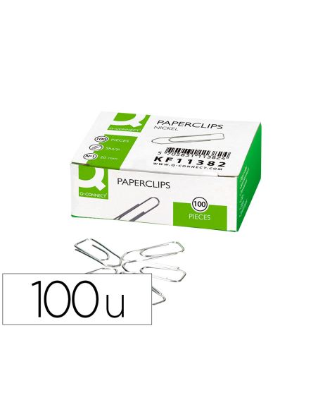 Clips Niquelados Q-Connect N 1 Picos 20 Mm Punta Caja De 100 Unidades