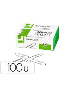Clips Zinc Q-Connect N 4 Labiados 50 Mm Caja De 100 Unidades