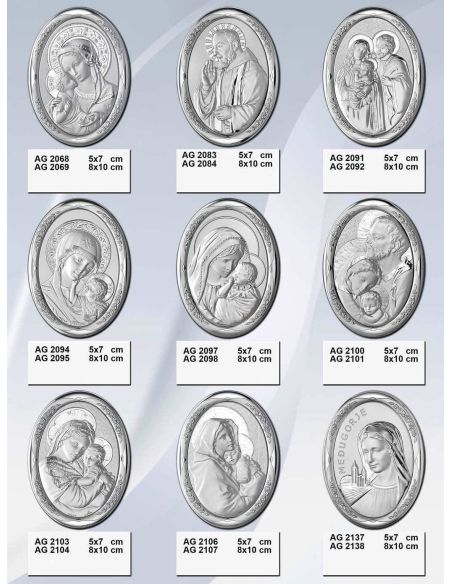Medalla Cuna Plata Oval  Azul 8X11Cm Maternidad 2097