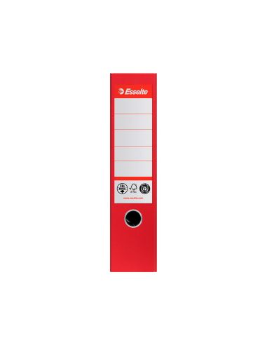 Archivador De Palanca Esselte N 1 Co2 Neutral Din A4 Carton Forrado Lomo 75 Mm Rojo Vivida
