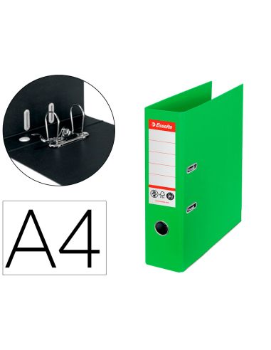 Archivador De Palanca Esselte N 1 Co2 Neutral Din A4 Carton Forrado Lomo 75 Mm Verde Vivida