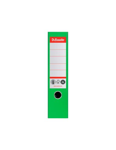 Archivador De Palanca Esselte N 1 Co2 Neutral Din A4 Carton Forrado Lomo 75 Mm Verde Vivida