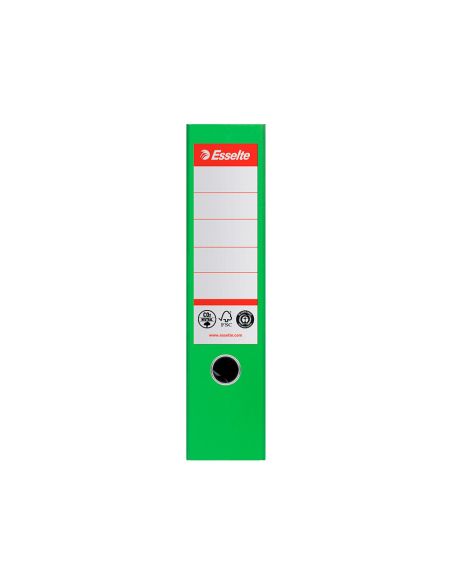 Archivador De Palanca Esselte N 1 Co2 Neutral Din A4 Carton Forrado Lomo 75 Mm Verde Vivida
