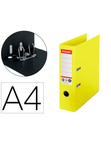 Archivador De Palanca Esselte N 1 Co2 Neutral Din A4 Carton Forrado Lomo 75 Mm Amarillo Vivida
