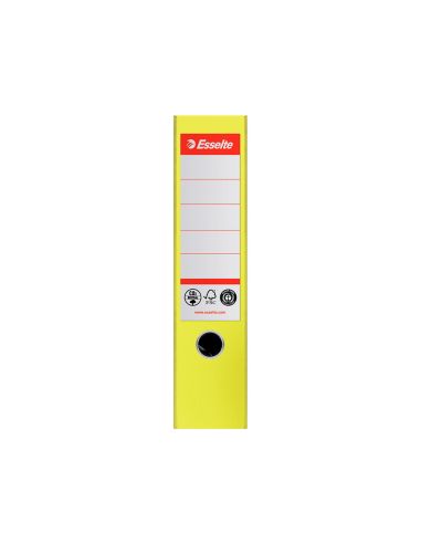 Archivador De Palanca Esselte N 1 Co2 Neutral Din A4 Carton Forrado Lomo 75 Mm Amarillo Vivida