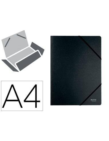 Carpeta Leitz Recycle Gomas Din A4 Carton Reciclabe 100% Negro