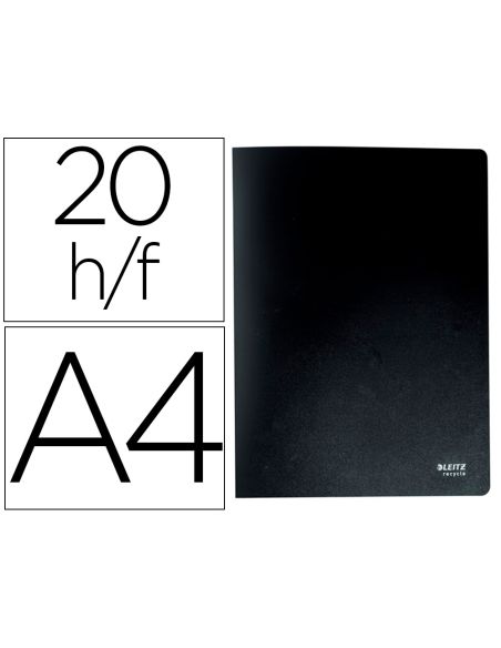Carpeta Leitz Recycle Escaparate Din A4 20 Fundas Polipropileno Negro