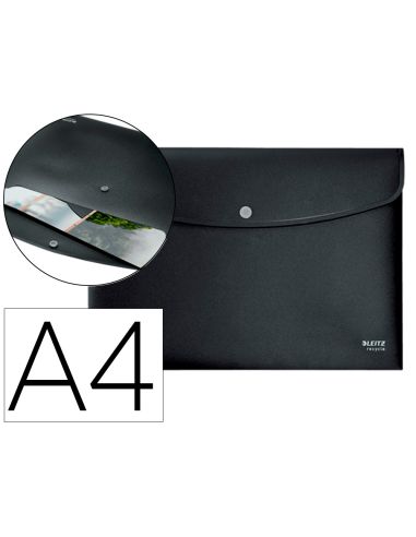 Carpeta Leitz Recycle Portadocumentos Broche Din A4 Polipropileno Negro