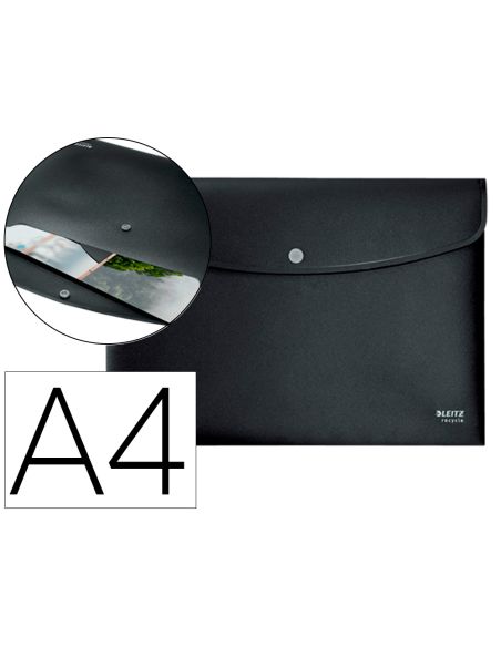 Carpeta Leitz Recycle Portadocumentos Broche Din A4 Polipropileno Negro