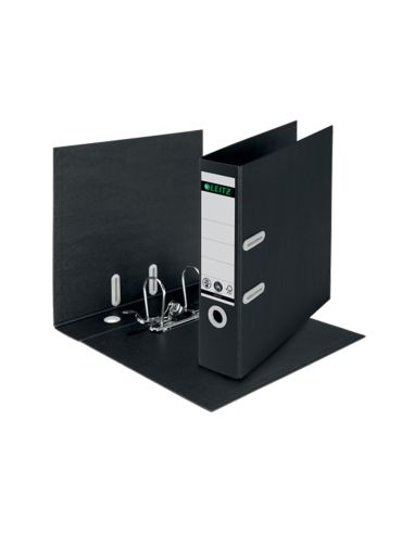 Archivador De Palanca Leitz Recycle Din A4 Carton Reciclado Y Reciclable 100% 180 Lomo 80 Mm Negro