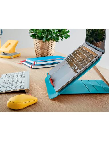Soporte Para Portatil Leitz Ergo Cosy Ajustable 4 Alturas Color Azul 310X50X247 Mm