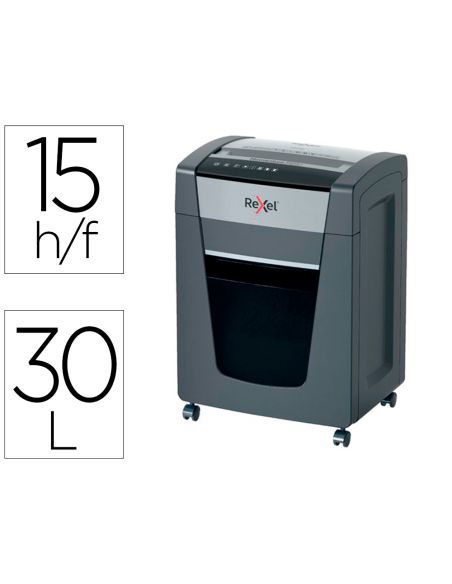 Destructora De Documentos Rexel Momentum Extra P515+ Capacidad Corte 15 H P5 Destruye Grapas Clips Cd Y