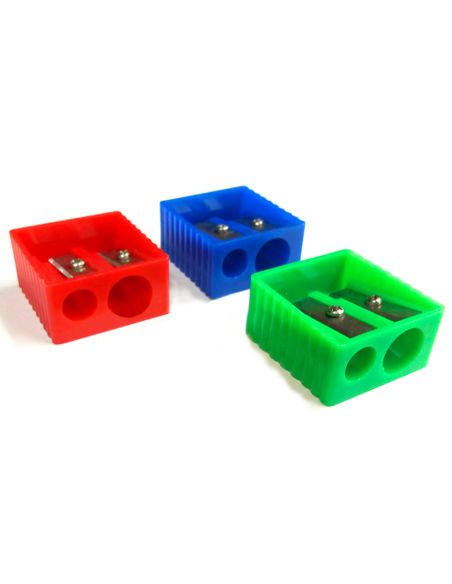 Sacapuntas Liderpapel Plastico 2 Usos Colores Surtidos