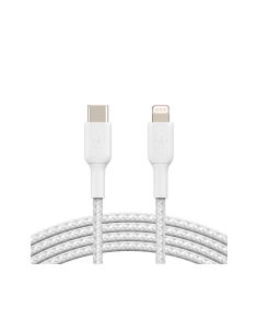 Cable Trenzado Belkin Caa004Bt1Mwh Usb-C A Lightning Boost Charge Largo 1 M Color Blanco
