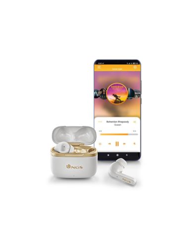 Auricular Ngs Artica Trophy Inalambrico Alcance 10 M Base De Carga Control Tactil Autonomia 20 Horas Usb-C