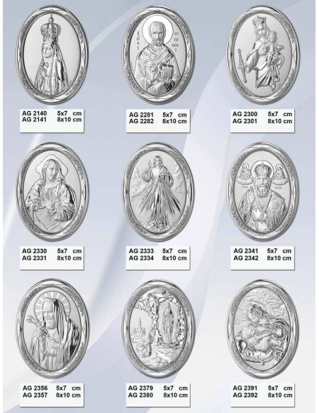 Medalla Cuna Plata Oval  Azul 8X11Cm Maternidad 2391